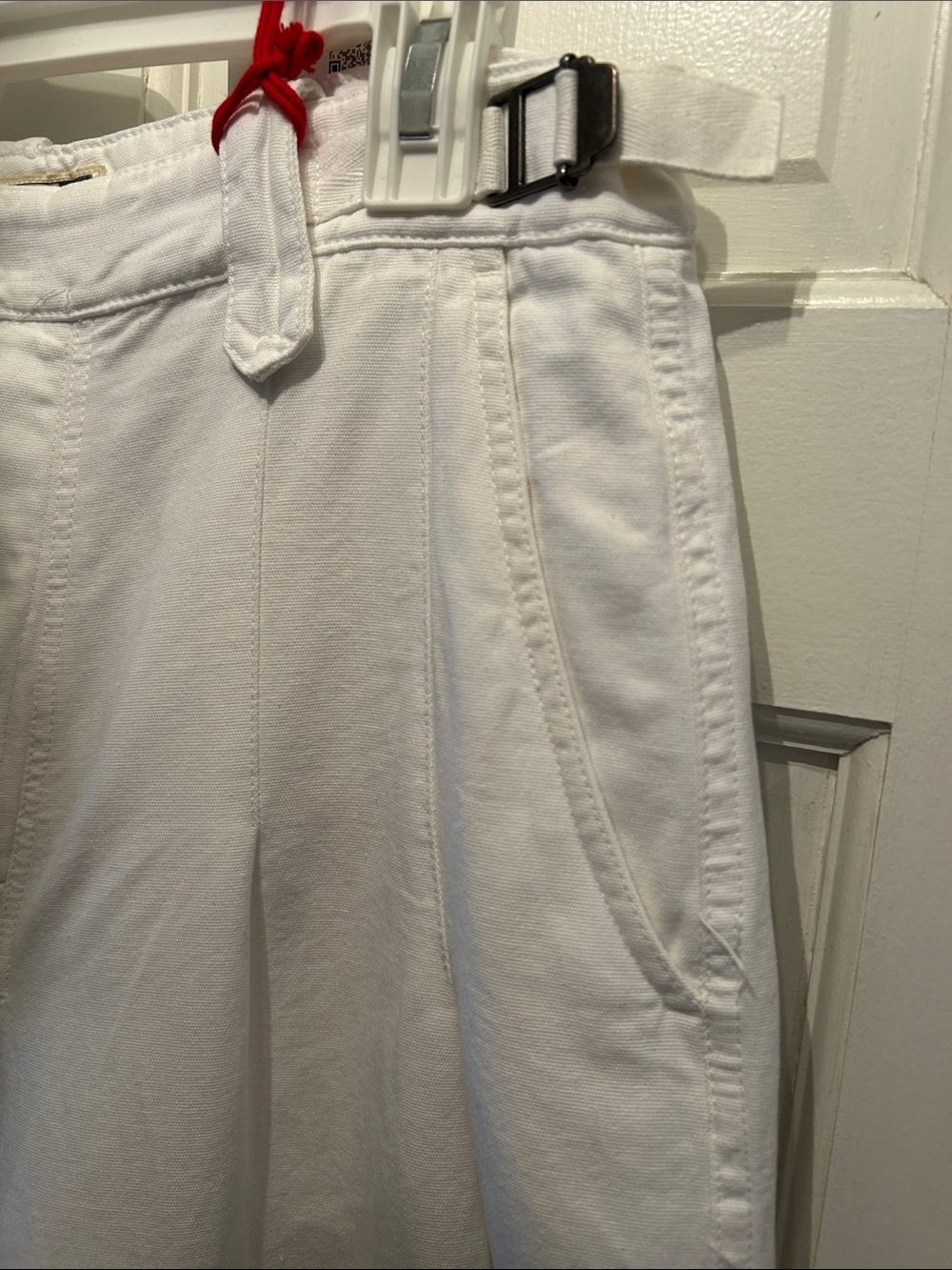 Zara NWT Wide Leg White Cotton Pants - Picture 2 of 11